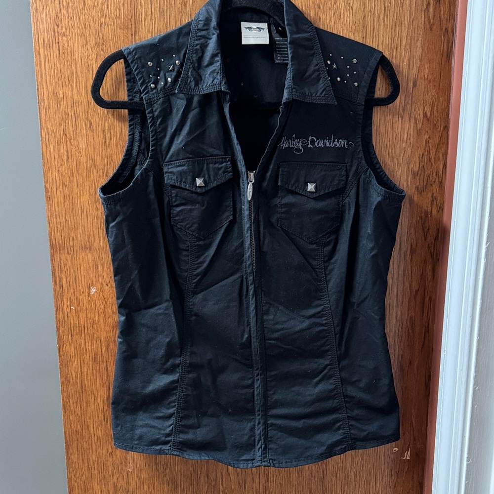 Harley-Davidson Black Studded Vest